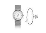 Quarzuhr AMELIA PARKER "SAB7-3", silber, Armbanduhren, Damen, Quarzuhr
