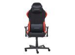 Dxracer Gamingstuhl, Rot, Schwarz, Kunststoff, Drehkreuz, 70x128x70 cm, fleckschutzimprägniert, Wippmechanik mit Härtegradeinstellung, Sitzfläche 360° drehbar, inklusive Armlehnen, Nackenkissen abnehmbar, Lendenkissen ergonomische Rückenlehne, Kinder- & Jugendzimmer, Jugendmöbel, Gamingstühle
