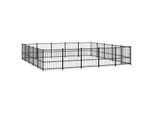 VidaXL Outdoor Hundezwinger Stahl 4,85 m, 4,85 m, 1 m