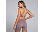 MP Damen Tempo Sport-BH mit Riemchenrücken – Mokka - XL