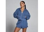 MP Damen Leichter Loopback-Hoodie mit durchgehendem Reißverschluss – Slate Blue - XL