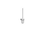 Emco WC-Bürstengarnitur Rondo 2, chrom 451500101 Kristallglas satiniert, Stiel chrom, Wandmontage