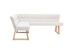Livetastic , Eichefarben, Beige , Holz, Metall, Textil , Eiche , massiv , seitenverkehrt montierbar, L-Form , 162-204x82x61 cm , seitenverkehrt erhältlich ,