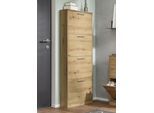 Schuhschrank OTTO HOME "Bill", braun (eichefarben), B:55cm H:157cm T:21cm, Holzwerkstoff, Schränke, Schuhschrank, Breite 55 cm