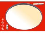 BRILONER LEUCHTEN LED Deckenleuchte "COMPETO", weiß (anthrazit), 1, Ø 48cm H: 7,8cm, 1 Stk., Leuchten, 48x6,5 cm, Wohnzimmer, Schlafzimmer, Flur, Küche, LED Deckenleuchte