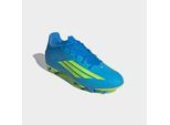 Fußballschuh ADIDAS PERFORMANCE "F50 CLUB, FESTE/GEMISCHTE BÖDEN", Damen, Gr. 44, blau (lucid ray blau, team solar gelb 2, lucid aquamarine), Synthetik, Textil, Schuhe Fußballschuh, für viele verschiedene Böden geeignet