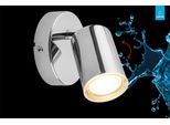 BRILONER LEUCHTEN LED Wandstrahler "NERIDA", silber (chromfarben), 1, Ø 10cm H: 8,5cm, 1 Stk., Leuchten, 10x8,5 cm, Wohnzimmer, Schlafzimmer, Badezimmer, Büro, LED Wandstrahler