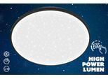 BRILONER LEUCHTEN LED Deckenleuchte "LUXION", matt, schwarz, 1, Ø 9cm H: 3cm, 1 Stk., Leuchten, 48x6,5 cm, Wohnzimmer, Schlafzimmer, Flur, LED Deckenleuchte