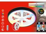 BRILONER LEUCHTEN LED Deckenleuchte "AIR Deckenventilator", matt, schwarz, 1, H: 9cm, 1 Stk., Leuchten, 48 x 15 cm (DxH), Schlafzimmer, Wohnzimmer, Esszimmer, Flur, Küche, LED Deckenleuchte
