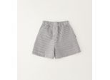 Shorts IDO "BABY GIRL SHORT", Mädchen, Gr. 18M, EURO-Größen, schwarz-weiß (grau), 80% Polyester, 20% Baumwolle, Hosen Shorts