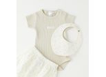 Shorts IDO "BABY GIRL SUMMER SET", Mädchen, Gr. 3, EURO-Größen, cream, 100% Baumwolle, Hosen Shorts