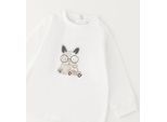 T-Shirt MINIBANDA "BABY BOY SWEATER", Jungen, Gr. 9, optical weiß, 95% Baumwolle, 5% Elasthan, Shirts T-Shirt