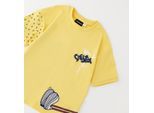 T-Shirt SARABANDA "BABY BOY SUMMER T-SHIRT", Mädchen, Gr. 4A, gelb, 100% Baumwolle, Shirts T-Shirt