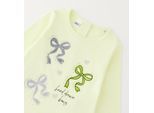 T-Shirt IDO "BABY GIRL SWEATER", Mädchen, Gr. 24M, gelb (light gelb), 100% Baumwolle, Shirts T-Shirt