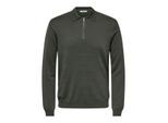 Only & Sons Onswyler life reg halfzip polo knit noos army