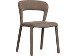 Esszimmerstuhl WOOOD "Noble mit Bezug und vollgepolstertem Gestell B 51 x T 56 x H 76 cm", grau (taupe, taupe), B:51cm H:76cm T:56cm, Stühle, Esszimmerstuhl, (Set, 2 St) Webstoff, Tragkraft 120 kg, Hohe Verschleißfestigkeit