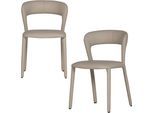 Esszimmerstuhl WOOOD "Noble mit Bezug und vollgepolstertem Gestell B 51 x T 56 x H 76 cm", beige, B:51cm H:76cm T:56cm, Holzwerkstoff, Stühle, Esszimmerstuhl, (Set, 2 St)Tragkraft 120 kg, Kunstleder Sehr hohe Verschleißfestigkeit