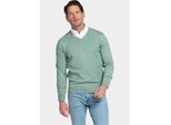 Bos Bright Blue Pullover heren cotton v-neck regular fit 618100cct-13/725