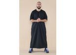 Heren zwarte Thobe Jubba islamitische Arabische Marokkaanse Saoedi-Arabië Kaftan Arabische gewaad met rits