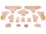 Kinderfahrzeug-Schienen HAPE "Schienen-Erweiterungs-Set", bunt, Eisenbahn-Schienensets, KinderH:6cm, Holz, Kinderfahrzeug-Schienen, H:6cm