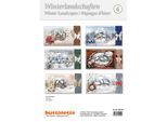 3D-Bastelmappe "Winterlandschaften", für 6 Karten