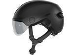 Fahrradhelm ABUS "HUD-Y ACE" Gr. L, schwarz, Helme, L Kopfumfang: 57cm - 61cm, matt, unifarben