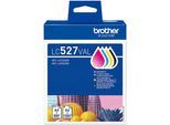 BROTHER Tintenpatrone "LC527VAL", blau (schwarz, cyan, magenta, gelb), Tintenpatronen