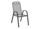 Ambia Garden Stapelsessel, Dunkelgrau, Metall, Flachrohr, 55x97x76 cm, stapelbar, Gartenmöbel, Gartenstühle, Gartenstühle stapelbar