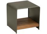 Livetastic Beistelltisch, Natur, Schwarz, Holz, Metall, Tanne, massiv, quadratisch, U-Form, 40x39.5x40 cm, Fsc, Wohnzimmer, Wohnzimmertische, Beistelltische, Beistelltische Metall