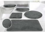Badematte OTTO HOME "Rabbit Badematten, Badvorleger, Badezimmer Teppich" Gr. 5, grau (anthrazit), H:30mm, Polyester, Badematten, Badematte, Kaninchenfell-Haptik, Badteppich, rechteckig, rund & als 3-tlg. Set