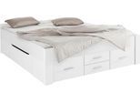 Bett RAUCH "Scala", weiß, B:185cm H:60cm L:207cm, Betten, Bett, mit Schubkästen in 3 Varianten