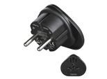 Reiseadapter HAMA "Reiseadapter Typ E und F, 3-polig, universal, für Reisen in Europa", schwarz, B:9cm H:5,5cm T:23cm, Adapter, Reiseadapter