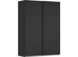 Schwebetürenschrank RAUCH "Kleiderschrank Schrank Garderobe Schlafzimmerschrank CONTIDO", schwarz, B:162cm H:223cm T:68cm, Holzwerkstoff, Schränke, Schwebetürenschrank, aus hochwertigem Material in 6 Breiten 2 Griff-Farben MADE IN GERMANY