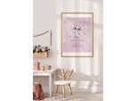 Bild KOMAR "Stitch Always an Angel", rosa (farbe bild(er): rosa), B:50cm H:70cm, Massivholz, Papier, Bilder, Bild, Wandbild zur Dekoration im Kinderzimmer - ohne Rahmen