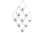 Wandkerzenhalter FINK "MARUF", silber (silberfarben), B:46cm H:84cm T:6cm, Edelstahl, Kerzenhalter, Wandkerzenhalter