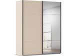 Schwebetürenschrank RAUCH "Kleiderschrank Schrank Garderobe Schlafzimmerschrank CONTIDO", beige (beige (champagner)), B:181cm H:223cm T:68cm, Holzwerkstoff, Schränke, Schwebetürenschrank, aus hochwertigem Material in 6 Breiten 2 Griff-Farben MADE IN GERMANY