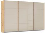 Schwebetürenschrank OTTO HOME "Kleiderschrank Schrank Garderobe AGORDO mit Glasfront", beige (eiche artisan, glas beige (champagner)), B:360cm H:229cm T:62cm, Holzwerkstoff, Schränke, Schwebetürenschrank, durchdachte Innenausstattung, in 4 Breiten und 2 Höhen MADE IN GERMANY