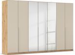 Drehtürenschrank OTTO HOME "Kleiderschrank Schrank Garderobe AGORDO mit Dekor- oder Hochglanzfront", braun (eiche artisan, champagner), B:315cm H:210cm T:54cm, Holzwerkstoff, Schränke, Drehtürenschrank, durchdachte Innenausstattung, in 8 Breiten und 2 Höhen MADE IN GERMANY