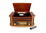Denver MCR-50 Musiksystem für Vinyls, CDs und Kassetten, retro, braun