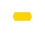 Etiketten mit Wellenrand, 26 x 12 mm, 10 Rollen, gelb (permanent)