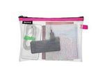 Leitz WOW Traveller Zip-Beutel, wasserabweisend, durchsichtiges Material, Grösse M, pink