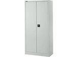 Schäfer Shop Pure Universalschrank, recycelter Stahl, 4 Böden, 5 OH, abschliessbar, B 800 x T 400 x H 1935 mm, lichtgrau RAL 7035