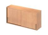 Schäfer Shop Genius Aufsatz-Schiebetürenschrank TETRIS WOOD, 2 OH, B 1600 mm, Höhe inkl. Gleiter, Buche-Dekor