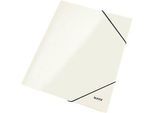 LEITZ® Eckspannmappe WOW, DIN A4, 3 Schutzklappen, perlweiss