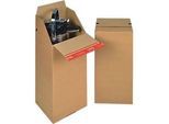 ColomPac Faltkarton Eurobox S, Selbstklebeverschluss & Aufreissfaden, Z-Faltung, kombinierbar mit Euro-Paletten, aussen L 200 x B 200 x H 400 mm, innen B 194 mm, 20 Stück, Wellpappe, braun