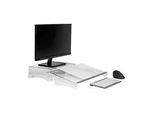 Monitorständer BakkerElkhuizen Q-riser 110, Acryl, bis 8,5 kg, verstellbare Höhe 75/105 mm