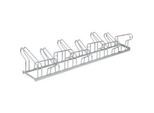 Bügelparker, 2-seitig, für Reifen bis B 55 mm, B 2100 x T 3200 x H 500 mm, Stahl feuerverzinkt, 12 Einstellplätze, montiert