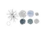 Drahtsterne-Set, blau-silber, 10 Stück