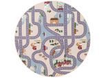 Snapstyle Kinder, Beige, Textil, Rund, 100x100 cm, Teppiche & Böden, Teppiche, Teppich Kinderzimmer