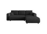 Xora Ecksofa, Anthrazit, Kunststoff, 3-Sitzer, Füllung: Schaumstoffflocken, seitenverkehrt montierbar, L-Form, 260x200 cm, Stoffauswahl, Liegefunktion, Schlafen auf Sitzhöhe, haustierfreundlicher Bezug, Wohnzimmer, Sofas & Couches, Wohnlandschaften, Ecksofas mit Schlaffunktion